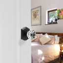 Glass Door Knobs Interior with Lock, Vintage Privacy Crystal Door Knobs for Bedroom Bathroom, Matte Black