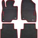 Car Floor Mats Custom Fit for Mazda 3 2014 2015 2016 2017 2018 Odorless Washable Heavy Duty Rubber (All Weather) Floor Liners Christmas Red