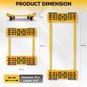 2200LBS Heavy Duty Moving Dolly with Elastic Strap, Expandable Furniture Dolly Cart Up to 54" Wide, All Terrain Used for Moving Appliances, Furniture & Construction Materials