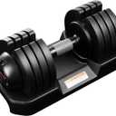 52LBS Single Adjustable Dumbbells Set Premium Rubber Coated Dumbbell Set with Secure Locking Mechanism for Safe & Customizable Strength Training