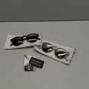 Gleyemor Vintage Polarized Sunglasses for Men Round Sunglasses UV400 Protection Retro Hand-crafted Acetate Frame (Black/Grey+ Clear Grey/Silver Mirror)