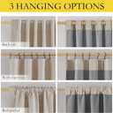 NICETOWN Linen Blackout Curtains for Bedroom, W52 x L92 Inch, Set of 2, Natural, Thick Insulated Draperies with Gray Liner, Rod Pocket & Back Tab Window Draperies for Cottage Bedroom, Dining Room