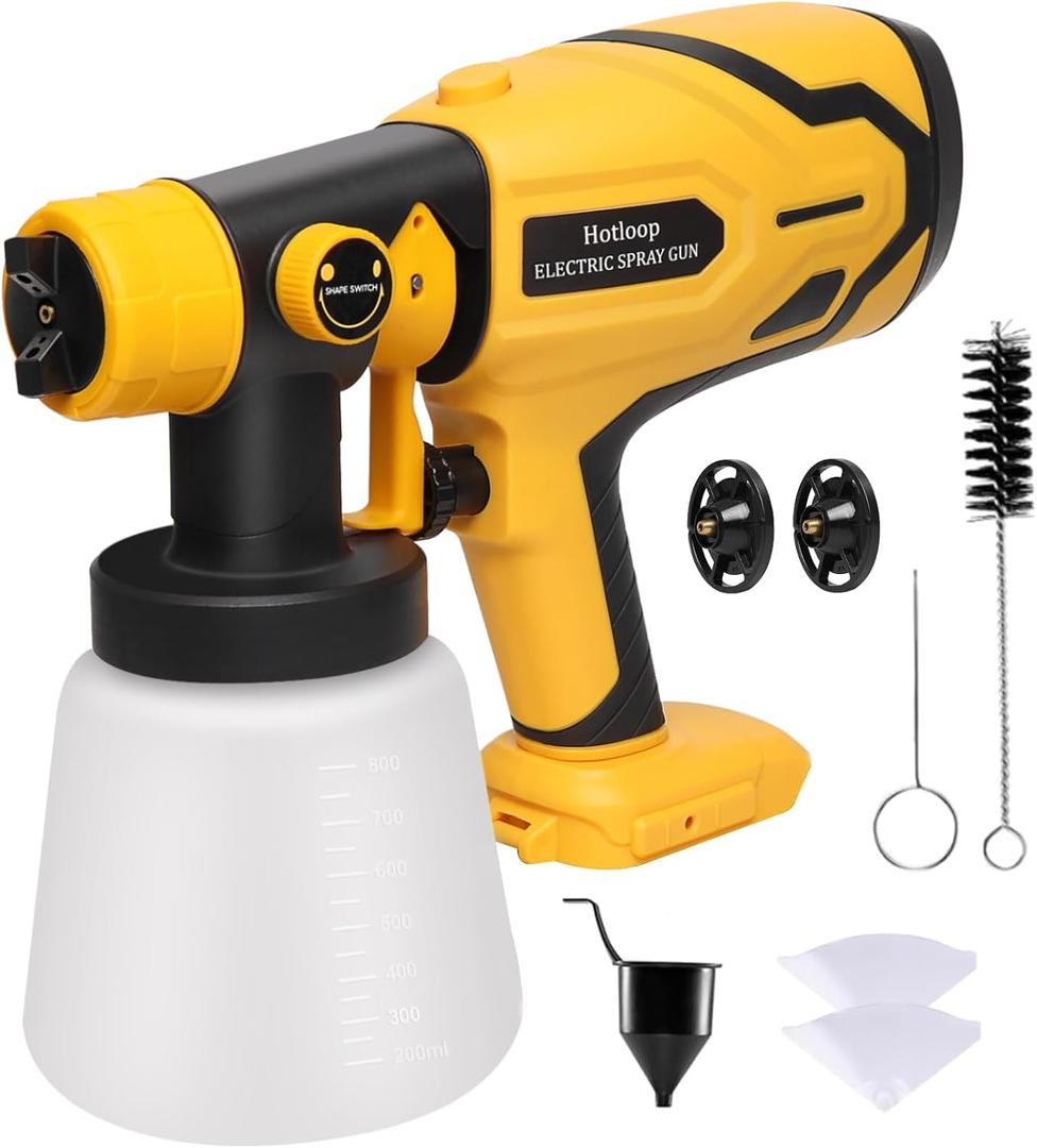 Cordless Paint Sprayer for DEWALT 20V Battery (Battery NOT Included), Cordless Paint Sprayers for Home Interior and Exterior, House Painting Stain Sprayer for Fence, Furniture, Cabinets, Walls, etc.