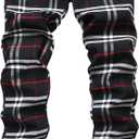 NOVOCCT Plaid Pants for Men - Skinny Mens Dress Pants - Stretch Slim Fit Business Casual Dress Chinos for Men, Size: 48