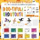 Epakh 87 Pcs Halloween Ghost Staff Shout Out Bulletin Board Set Boo-Tiful Ghost Pumpkin Shout Out Cutouts Appreciation and Recognition DIY Craft for Halloween School Classroom Office Door Wall Decor