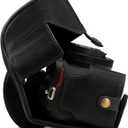 MegaGear MG1813 Ever Ready Genuine Leather Camera Case Compatible with Nikon Z50 (16-50mm) - Black