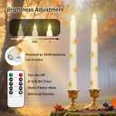 Fall Flameless Taper Candles with Remote & Timer, 11 Inch Pure Hand-Made Embossed Craft Maple Leaf LED Taper Candles for Home Party Autumn Decorations, Set of 2
