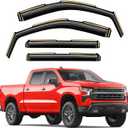 in-Channel Window Rain Guards Compatible with Truck Chevy Silverado/GMC Sierra 1500 2019-2025 Crew Cab Vent Visors Window Visors Extra Durable Window Deflectors Vent Shades Car Accessories