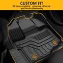 Falafa Floor Mats Fit for 2015-2025 Ford F-150/2022-2025 F150 Lightning SuperCrew Cab(Rear w/o U-Seat Flat Storage), TPE All Weather Floor Liners, Custom Fit F150 Truck Mats, 1st and 2nd Row