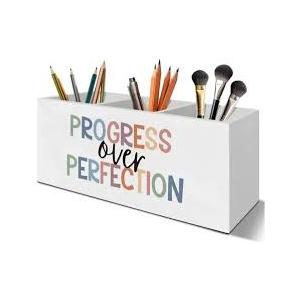 Decor Wooden Pen Pencil Holder for Home Office Desk Accessories, Makeup Brush Toothbrush Holder Organizer for Bathroom