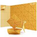 22 Pack Acoustic Panels, Sound Proof Foam Panels for Walls, Self-Adhesive High Density Soundproof Wall Panels, 12" X 12" X 0.4", Sound Absorbing Panels for Home, Studio, Office (Orange Yellow)
