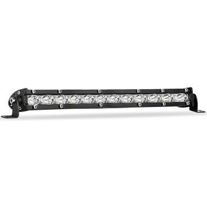 Zmoon Led Light Bar 12in Signal Row Light Bar [14in w/Bracket] 40W Spot Flood Combo Off Road Light, Waterproof Slim Light Bar for SUV Jeep ATV Boat