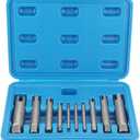 10 Pcs Tap Extractor Set Broken Head Screw Remover Steel Screw Remover Tool 3 Types