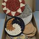 Tatuo 11 Pcs Boho Wall Basket Decor Bulrush Woven Wall Hanging Art Round Farmhouse Rustic Handmade Wicker for Summer Home, Bedroom, Living Room, Kitchen Decorations, Multi Sizes(Classic)