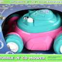 Sunny Days Entertainment Maxx Bubbles Deluxe Bubble Lawn Mower Toy Includes 4oz Bubble Solution | Outdoor Bubble Machine for Kids | Easy to Use, No Batteries Required, Pink