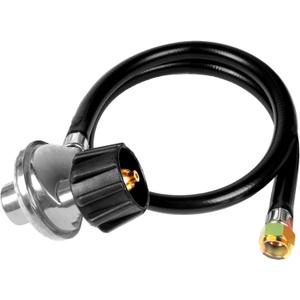 Universal Propane Hose with Regulator Gas Grill Regulator and Hose Replacement Parts for Weber Gas Grill, Blackstone Griddles Grill, Nexgrill, Fire Pit Table, Most LP Gas Grills (2ft) (2Feet)