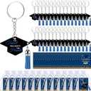 Sureio 50 Sets Class of 2026 Gifts Graduation Cap Keychains Acrylic Tassel Keyrings for University College Middle High School