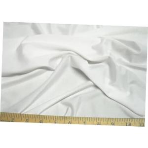 Fabric 60" Wide White Light Weight Polyester Spandex 4 Way Stretch Fabric by The Yard - Rk17