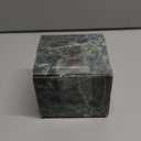 Queenza Marble Salt Cellar with Lid and Brass Knob (Green)