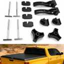 Truck Tonneau Cover Replacement Installation Accessory for Hard Tri-fold & Quad-fold Truck Bed Cover Include Nut, T-Bolt(T-bar), Tonneau Cover Clamp, 2X Rear Clamp