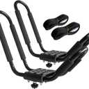 Kayak Roof Rack, 1 Pair J-Bar Roof Rack with 2 Ropes. Heavy Duty Kayak Roof Carrier for Your Canoe SUV and Trucks