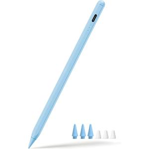 Stylus Pen for iPad 2018-2026, 3X Fast Charge Active Pencil for iPad A16 10th/9th/8th/7th/6th Gen, iPad Air 11/13 M2/M3/5/4/3, Pro 11/12.9/13 M4, Mini 5/6/A17 Pro, w/Palm Rejection &Tilt Sensitivity (Sky Blue)
