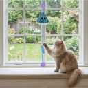 Spring Parachute Cat Toys for Indoor Cats,Interactive Door Hanging Cat Toys for Bored Indoor Adult Cats,Retractable Teaser Toy,Hanging Interactive Toys for Cat Kitten Chase Exercise (Style B-2PCS)