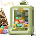 Dinosaur Claw Machine for Kids Ages 3+, Mini Electronic Arcade Game Vending Toy Candy Dispenser Crane Prize Machine with Music for Boys Girls Christmas Birthday Party Gift(6.7*6.1*11.8in)