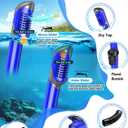 Zenoplige Mask Fins Snorkel Set, Snorkeling Gear for Adults, Panoramic View Snorkel Mask Anti-Fog, Adjustable Dive Flippers, Dry Top Snorkel and Travel Bag, Scuba Gear for Swimming Snorkeling Diving