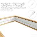 Shadow Box Frame with Lights 10'' 8 '' Memory Boxes Keepsakes Display Case Dried Flower 3D Deep Picture Frame Memorial Gifts Memorabilia Medal Wedding Travel Baby Items (Wood Color)