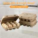 30 Pack Egg Cartons 3x4 Style,12 Egg Carton,Sturdy Paper Pulp Egg Cartons for Chicken Eggs, Reusable Biodegradable Egg Holders for Farm Fresh Eggs, Refrigerator Storage, Farmers Market, Home Use