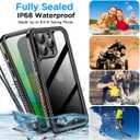 AICase for iPhone 16 Pro Case Waterproof, Clear Water Proof Built-in Screen Protector Shockproof Dustproof Snowproof Full Body Rugged Underwater Phone Case with Lanyard