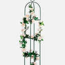 Tower Obelisk Garden Trellis 100% Metal 6.3 Feet Tall Plant Support for Climbing Vines and Flowers Stands,Black Green Lightweight Plant Tower