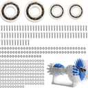 EUGOOCX Creative 3D Printed Jet Engine Model Components, Bearing and Screws Parts for Labs Creative Models (3D Printed Parts not Included), White
