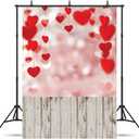 WOLADA 5x7FT Valentine's Backdrop for Photography 10870 (Red)