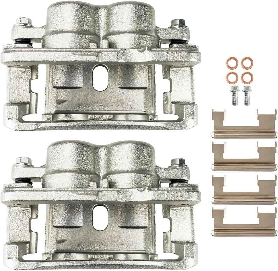 Front Brake Caliper 18B4728 + 18B4729 Replacement For 1999-2006 Silverado 1500, 2001-2010 Silverado 2500 HD, 2000-2006 Tahoe, Sierra 1500, Pair Set of 2 Front Driver and Passenger Side