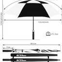 Golf Umbrella Windproof Large 68 Inch Double Canopy for Rain