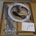 Overhead Phone Mount with Ring Light Phone Holder,10" LED Ring Light for Desk with Stand and Remote for iPhone,Phone Tripod with Light for Video Recording TikTok Live Stream Cooking Kitchen Vlogging