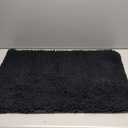 OLANLY Bathroom Rugs 24x16, Extra Soft Absorbent Chenille Bath Rugs, Rubber Backing Quick Dry, Machine Washable Bath Mats for Bathroom Floor, Tub and Shower, Home Decor Accessories, Black