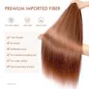 Pre-stretched Braiding Hair - 24 Inch 8 Packs Brown Braiding Hair For Twist or Box Braids, Long Yaki Texture Hot Water Setting Synthetic Braiding Hair Extensions (24 Inch, #30-8P)
