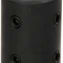 RC-075-4H@90 Black Oxide Plated Mild Steel Rigid Coupling, 3/4" Bore, 1-1/2" Outside Diameter, 2" Length, 5/16"-18 x 3/8" Set Screw