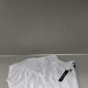Made By Johnny Women's Casual Solid Short Sleeve Boat Neck/V Neck Dolman Top T Shirt with Side Shirring, XXL, White