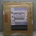 LOAAO 28X32 Inch Black Metal Framed Bathroom Mirror for Wall, Matte Black Bathroom Vanity Mirror Farmhouse, Anti-Rust, Hangs Horizontally or Vertically