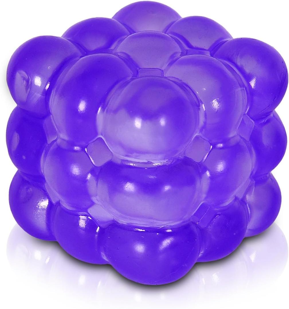 Squishy Cube Stress Toy 1.77 in / 4.5 cm Smooth Squeeze Cube Fidget Toy for Kids & Adults, Sensory Stress Relief Toy for Focus, Soft Handheld Desk Fidget (Purple)