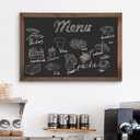 MyGift 36 x 24 Large Chalkboard Sign with Rustic Brown Wood Frame, Hanging Erasbale Menu Board, Wedding and Event Chalkboard Signage