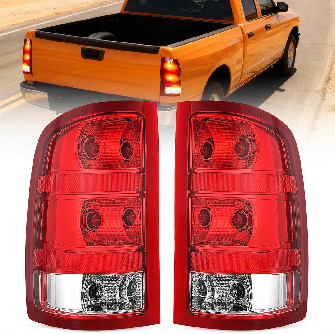 Nilight Taillight Assembly Compatible with 2007 2008 2009 2010 2011 2012 2013 GMC Sierra 1500 2500HD 3500HD Rear Lamp Replacement OE Style Driver and Passenger Side
