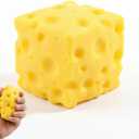 Squishy Cheese, 2.4 x 2.4 in Anxiety Relief Items, Stress Relief Gifts Sensory for and Adults
