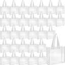 Eccliy 30 Pack 12x12x6 Inch Clear Tote Bag Stadium Approved Bulk Plastic Beach Tote Gift Bag with Handle for Gym Sports | 30 Pack, 12x12x6 Inch, Stadium Approved, Bulk, Tote Gift Bag, with Handle (White)