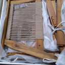 Merax Outdoor 4-Piece Acacia Wood & Rope Sectional Patio Set, Loveseat, Chair & Table with Water-Repellent Cushions (Beige)