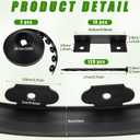 Sasylvia 2'' x 200' Landscape Edging Kit Edging Border Coil Include 120 Anchoring Spikes 10 Connectors Plastic Garden Border for Lawn Garden Grass Yard Home(Black)